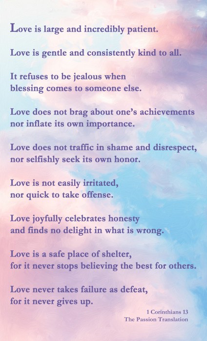 passion translation love is large