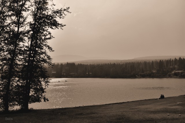 jimsmith lake couple canoes ch bw sepia DSC_0042